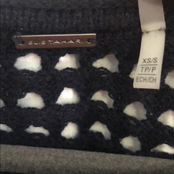 Elie Tahari Navy XS/S Cashmere/Wool Blend Poncho - Picture 6 of 7